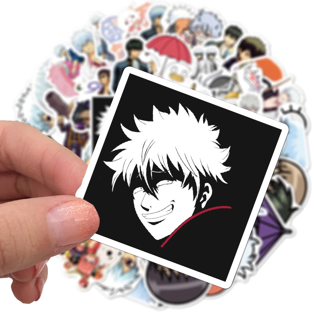 

100Pcs/Pack Japanese Anime GINTAMA Cartoon Stickers Toys For Children Motorcycle Luggage Laptop Skateboard Pegatinas Sticker