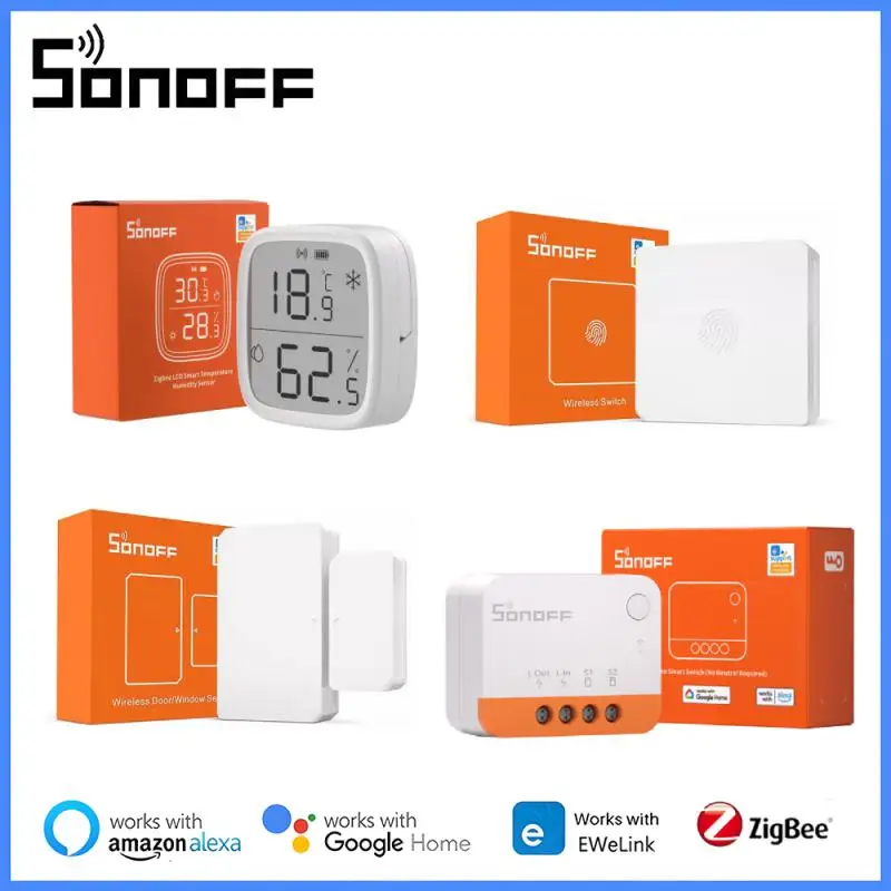 

SONOFF T&H Sensor/Switch/Door Sensor/Motion Sensor/ZBMINI/ZBMINI-L2/SNZB-02D Work With Zigbee 3.0 Bridge Pro For Ewelink Alexa