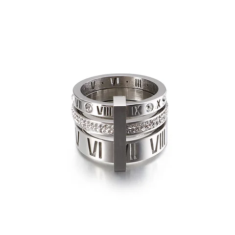 KALEN римские цифры разы ювелирные изделия из нержавеющей стали с узором девушки очаровательное кольцо для дам мам праздничный подарок