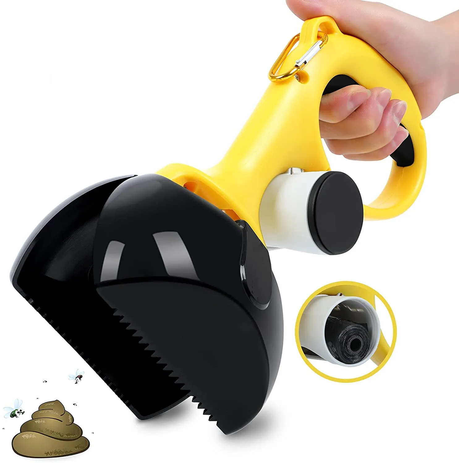 

ATUBAN Pooper Scooper for Dog Medium Small Pet Poop Waste Pick Up Rack Poo Waste Removal Sturdy Durable Non Breakable Picker