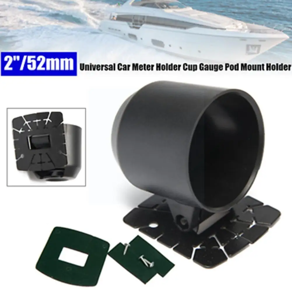 

Black 52mm Car Gauges Pod Holder Instrument Adjustable Rotating Hole Single Single Bracket 2inch ABS T5F1