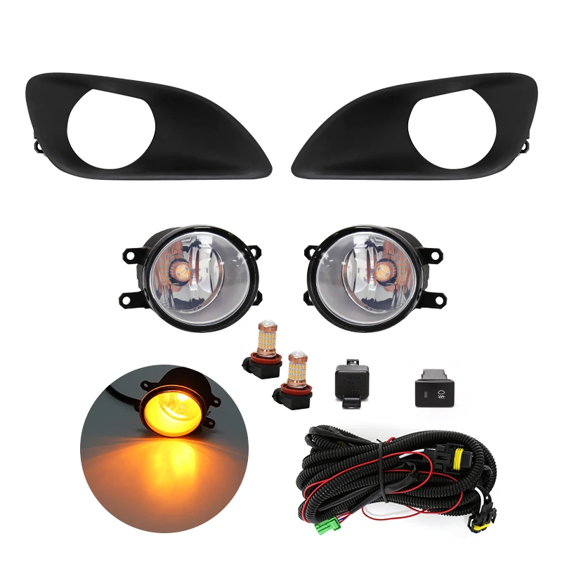 Автомобильная противотуманная фара в сборе для Toyota Yaris Sedan Belta Vios 2006 2007 2009 2010 2011 галогенная лампа дневного света