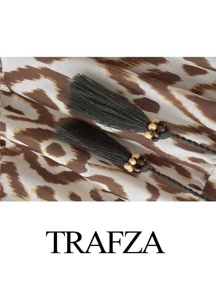 Женский Комплект TRAFZA С Блузкой И Юбкой Блузка Длинными Рукавами V-образным