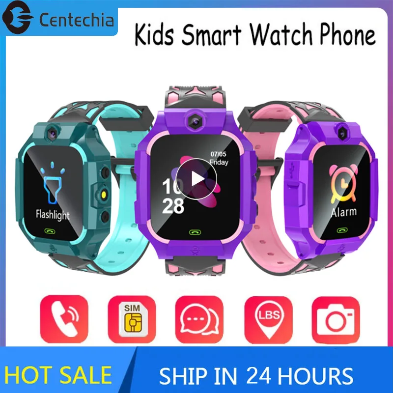 

2023 New Smart Kids Watch Anti-Lost Kids LBS Base Tracker Call Message Card Sim Waterproof Smartwatch For Kids S0S Photo Remote