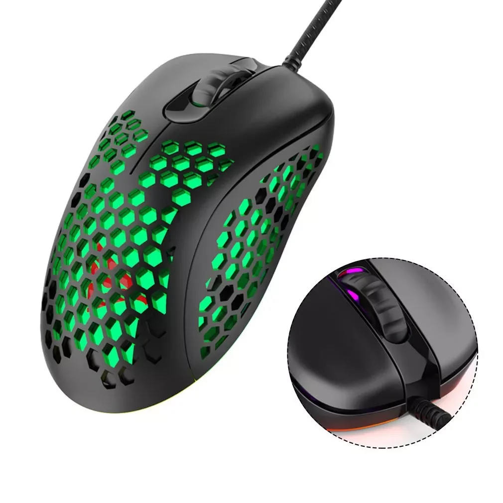 

Проводная игровая мышь, светящаяся компьютерная мышь, игровая мышь, RGB Проводная сотовая мышь, игровая компьютерная мышь для ПК, ноутбука
