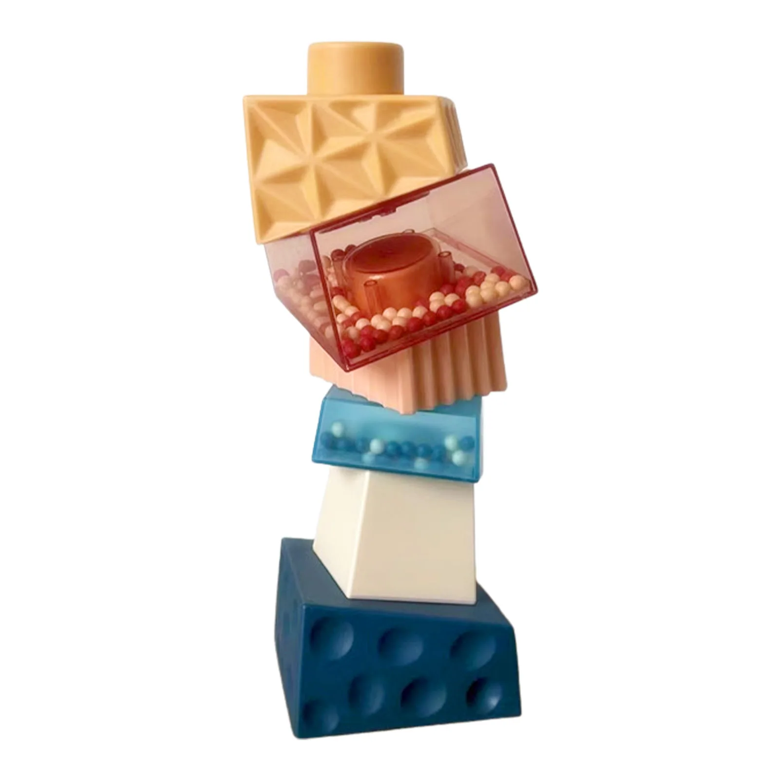 

Stacking Nesting Toys Stacking Cups Toy Silicone Soft Building Blocks Fine Motor Skills Sensory Stacking Toys Irregular Shape