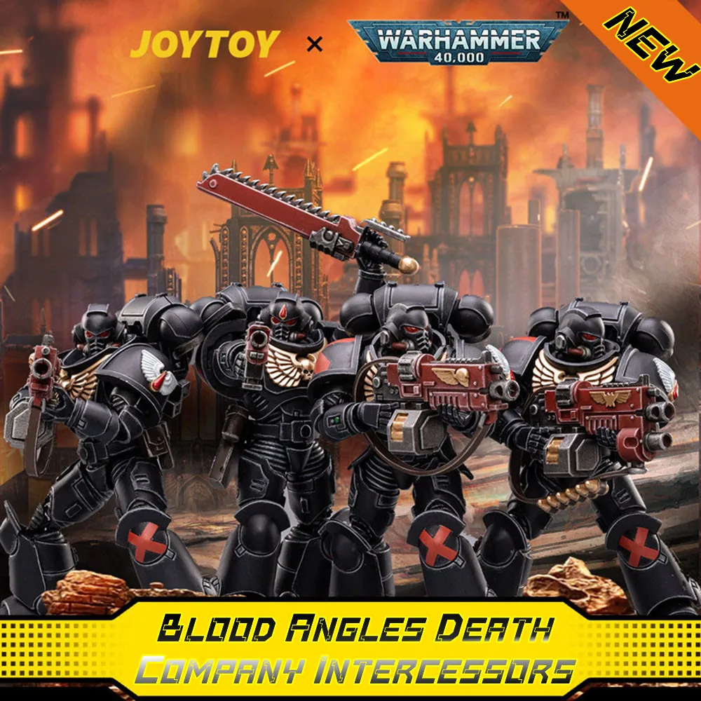 

12cm Blood Angles Death Company Intercessors 1:18 Four Brothers PVC Action Model War Soldier Doll Collectible Toy