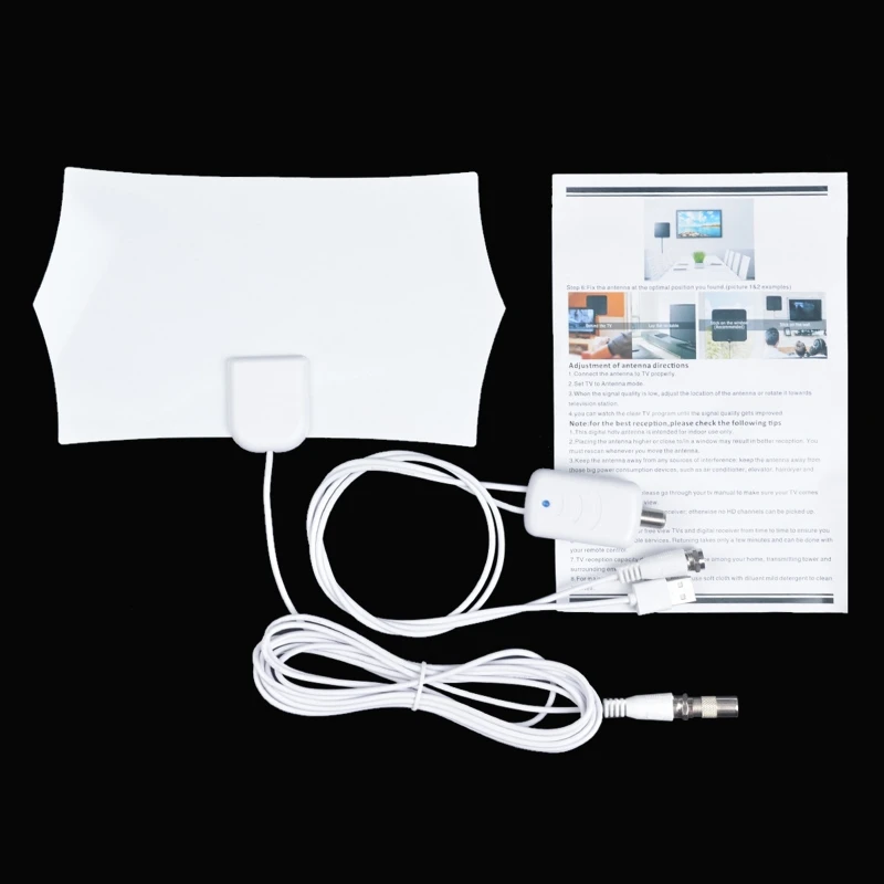 

Indoor Digital HDTV Antenna 50 Mile Range Amplifier Satellite TV Signal Receiver