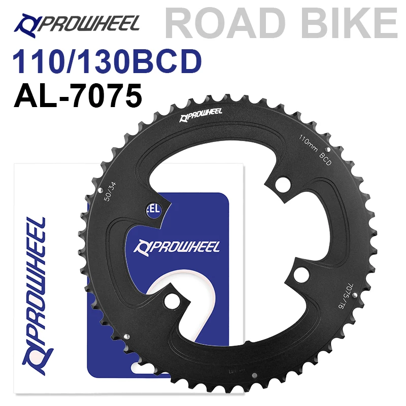 

PROWHEEL 110BCD/130BCD Road Bike Chainring Aluminum Alloy/Steel Compatible with Shimano FC-R7000/R8000/R9000 Crankset Bike Parts