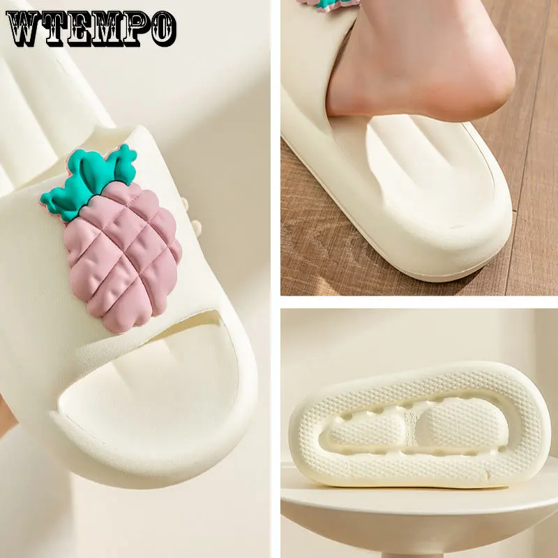 WTEMPO Woman Slippers Non-slip Sandals Summer Slide Shoes EVA Outdoor Home Beach Soft Thick Platform Flip Flops Wholesale