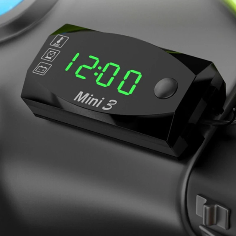 Вольтметр с ЖК-дисплеем водонепроницаемые IP67 цифровые часы для мотоцикла