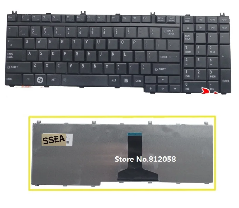 

New Laptop US English keyboard For TOSHIBA Satellite X505 X500 A500 P300 L500 P200 X300 A505D F501 L535 P205 P505 L350