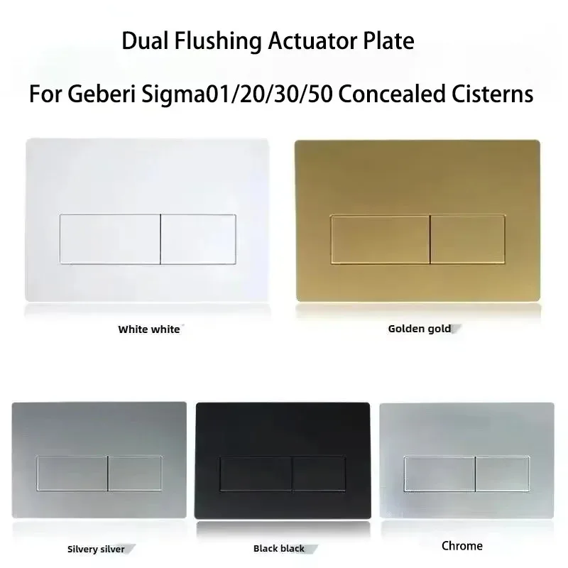 Фото Приводная пластина с двойным смывом для Geberi SIGMA01, скрытые бачки для унитаза, настенные баки, заподлицо, запасная часть №1