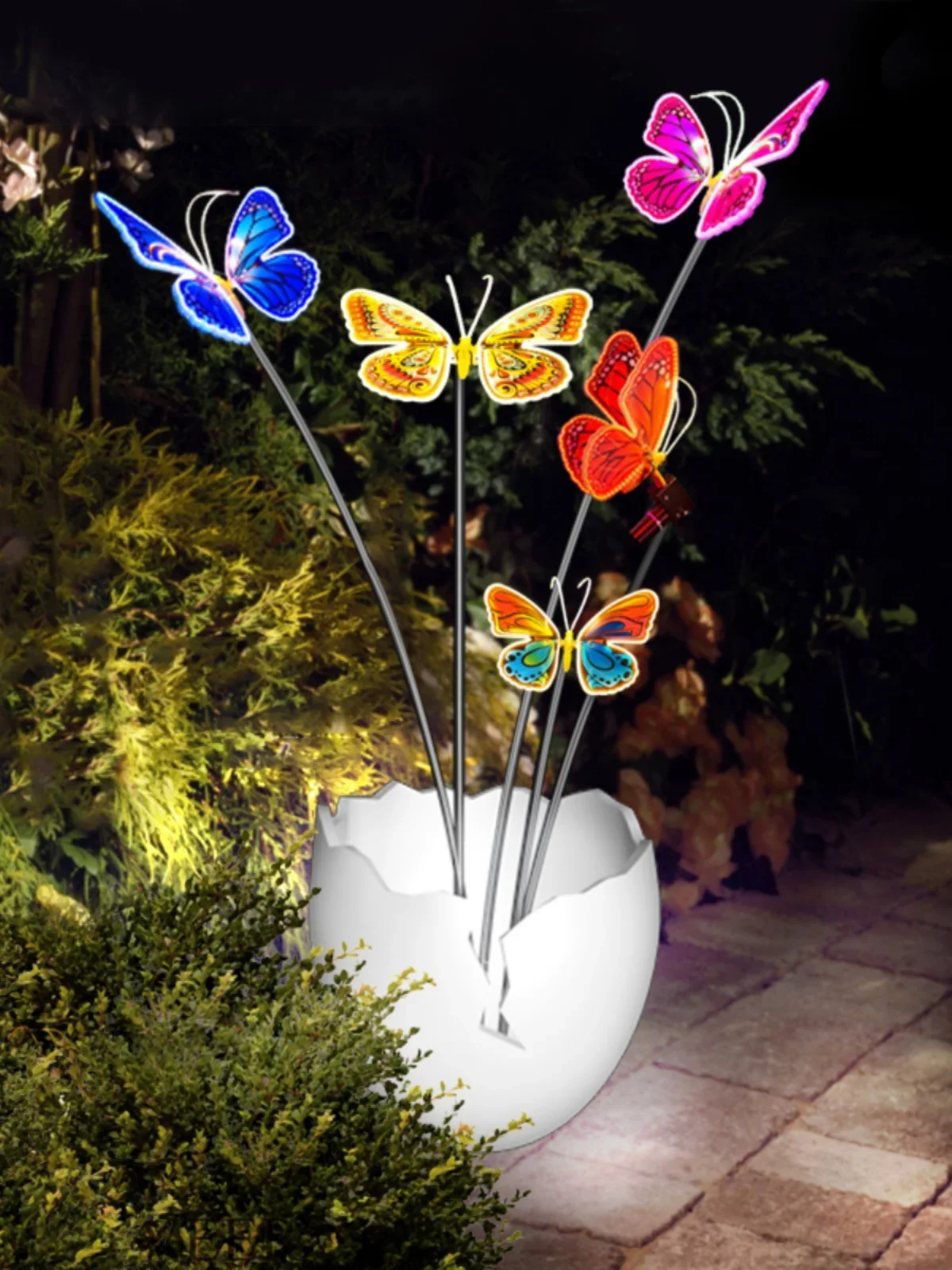 Наружная люминесцентная лампа-кокон с изображением ломающейся бабочки