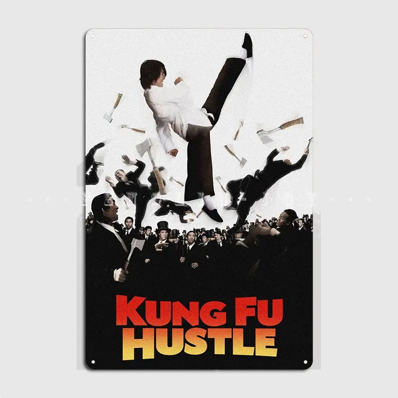 

Kung Fu Hustle Movie Cover Metal Sign Wall Mural Living Room Create Garage Decoration Tin Sign Poster