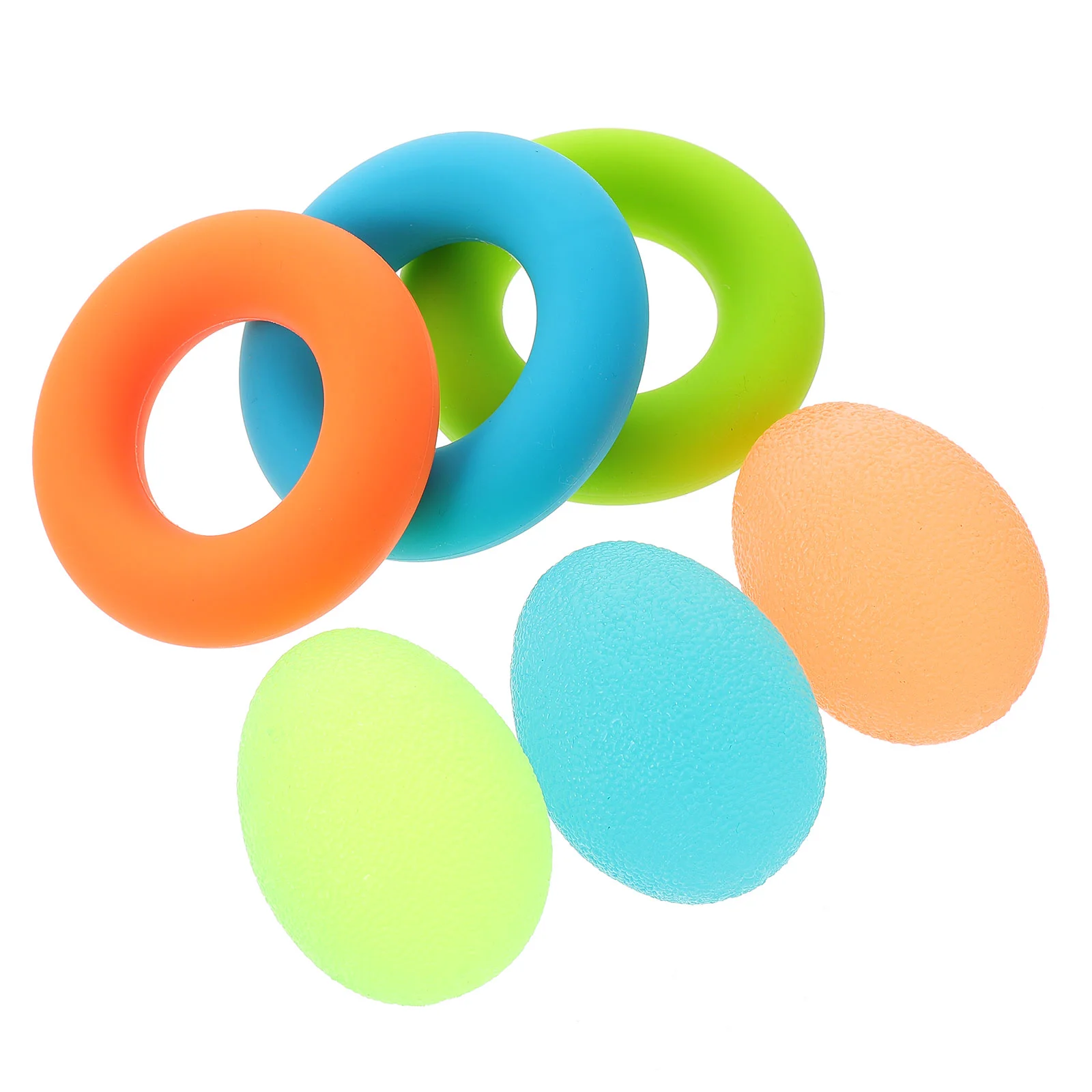 

1 Set Squeeze Exercise Balls Finger Rings Hand Grip Balls Therapy Stress Balls