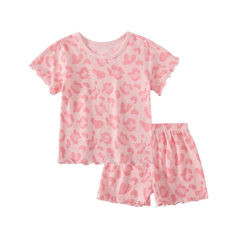 Girls Pajamas Sets Summer 2022 Children's Sleepwear Ice Silk Pijamas for Kids Breathable Baby Clothing Set Toddler underwear images - 6