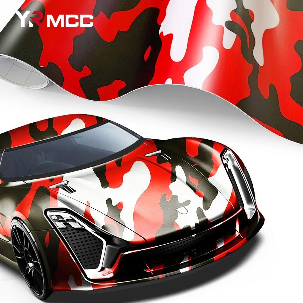 

Camo Vinyl Film Digital Woodland Triangle Camo PVC Self Adhesive Sticker Camo Woodland Red Black Camouflage Film Car Accessories