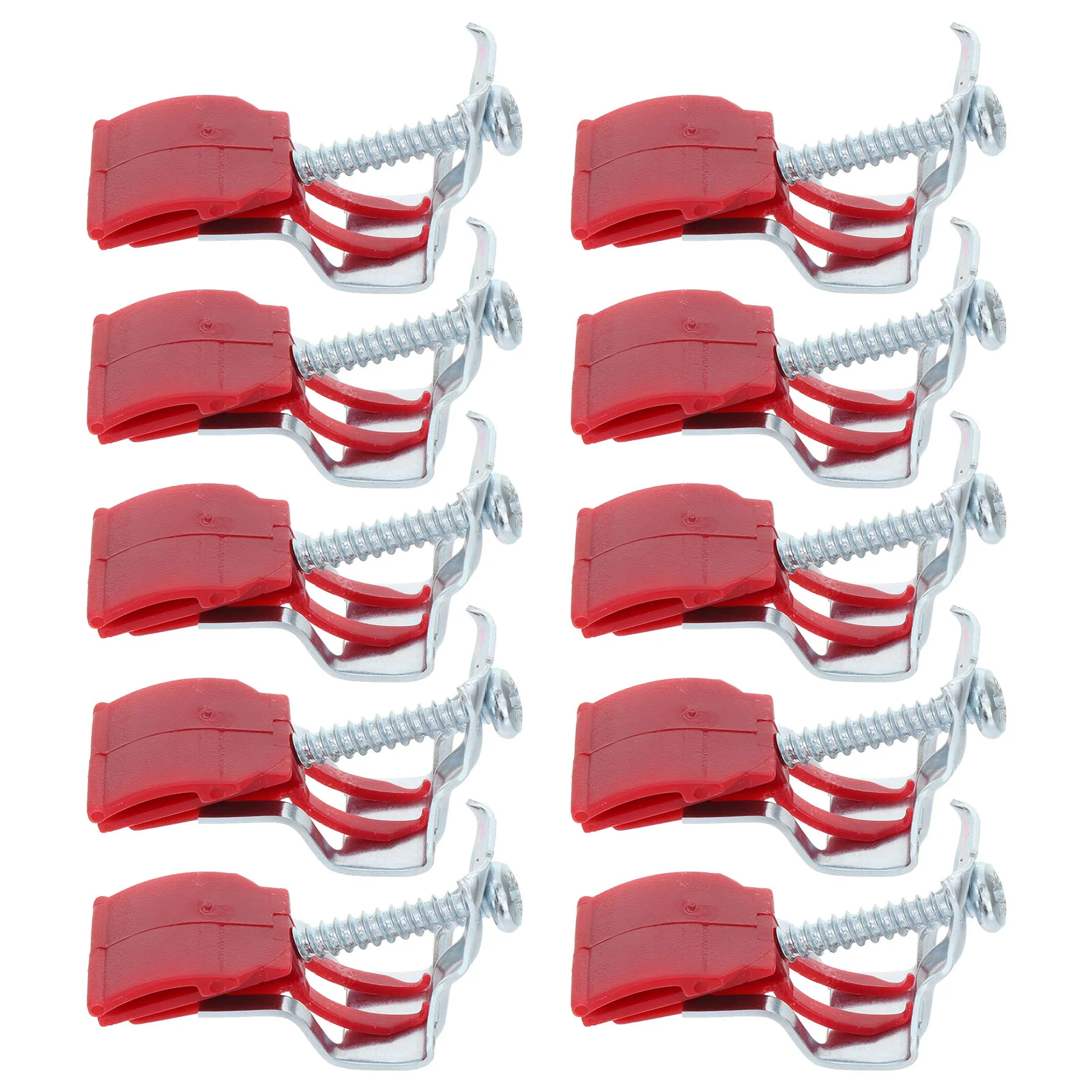 

10 Pcs Sink Mounting Clips Stainless Sewer Supply Rack Bow Installation Plastic Kitchen Tools Parts Supplies Accessories