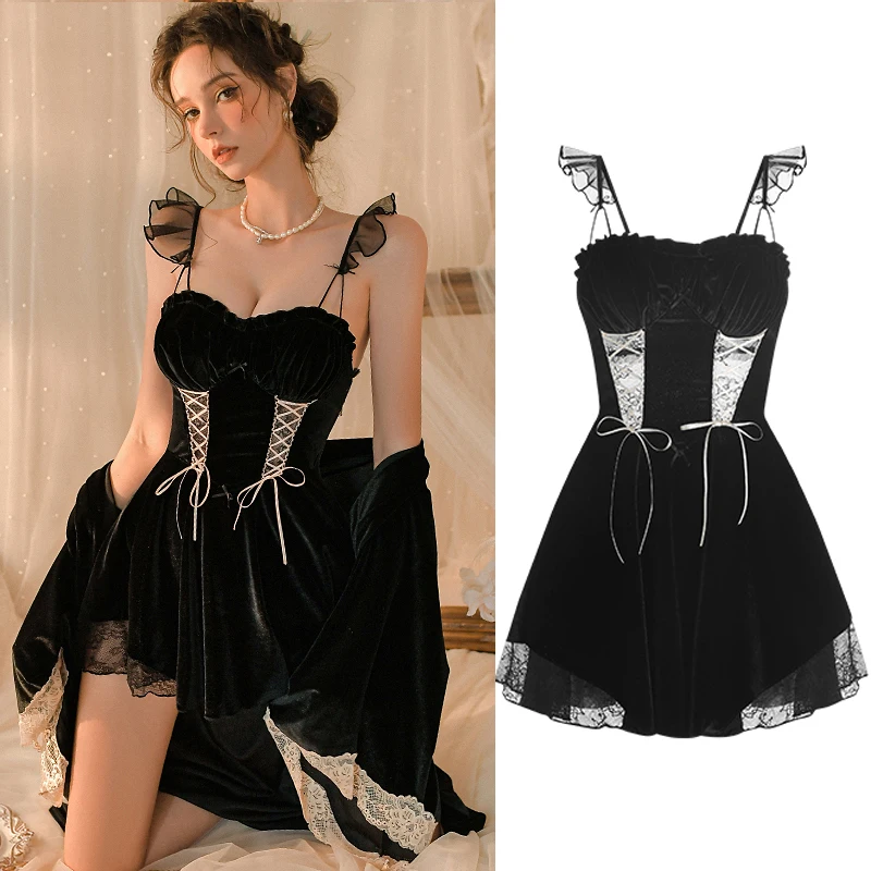 Пикантное нижнее белье пижамы женская одежда для сна летние новые ночные рубашки