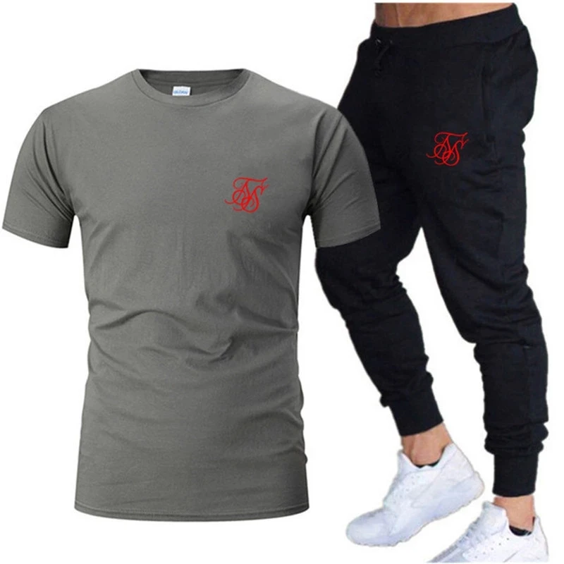 Спортивный костюм Siksilk мужской модная брендовая одежда для отдыха свитшот с