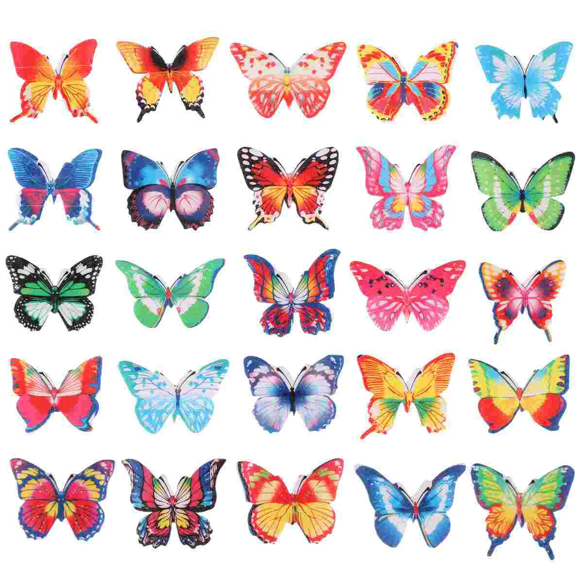 

100PCS Cake Butterflies Pick Edible Cake Muffin Topper Birthday Cake Decoration Food Topper Picks Cupcake Butterflies Topper