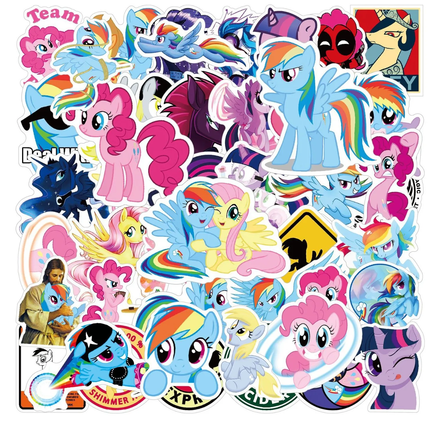50 листов милая наклейка Мой маленький пони в стиле комиксов. милый мультяшный