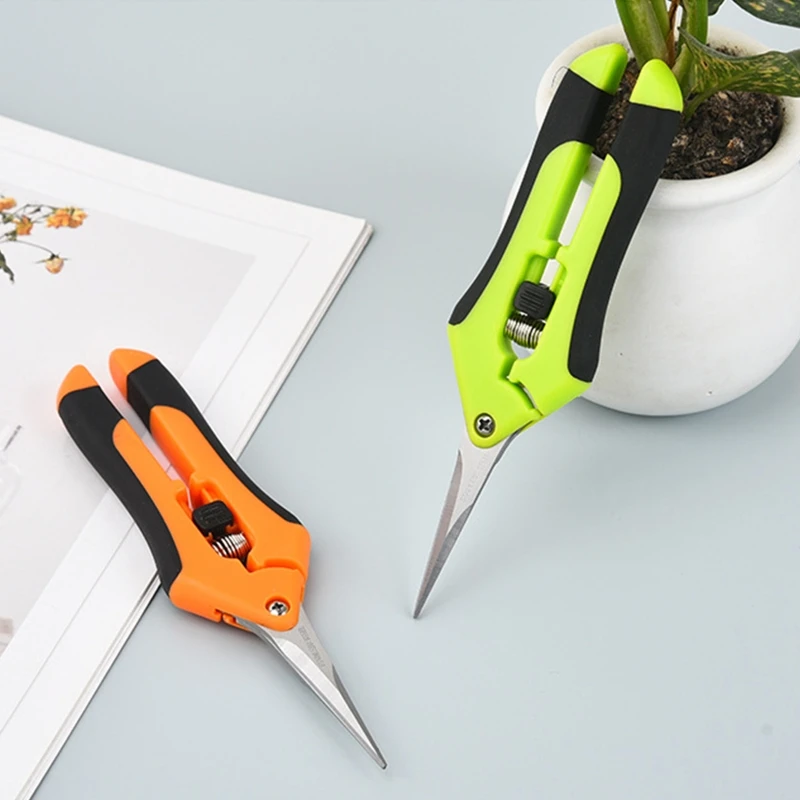 

Hand Pruning Gardening Pruner Shear with Straight Blades Stainless Steel Trimmer
