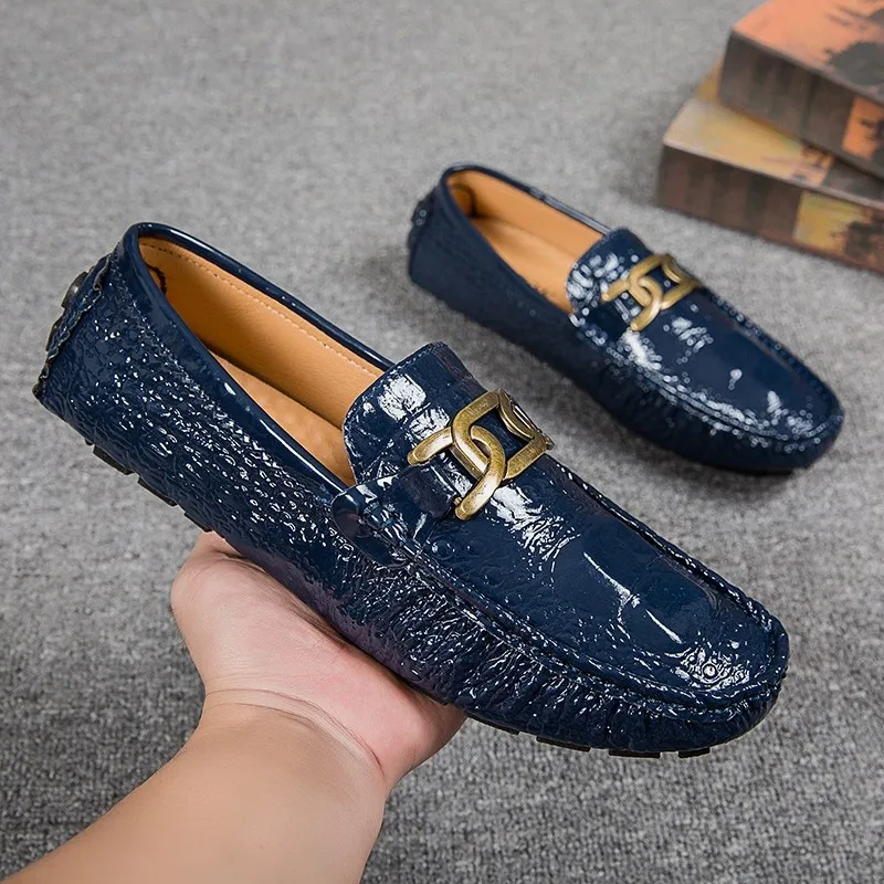 

Designer Leather Men Loafers Fashion Driving Shoes Big Size 48 47 Party Office Loafers Shoes Male Moccasins Luxury Brand Shoes