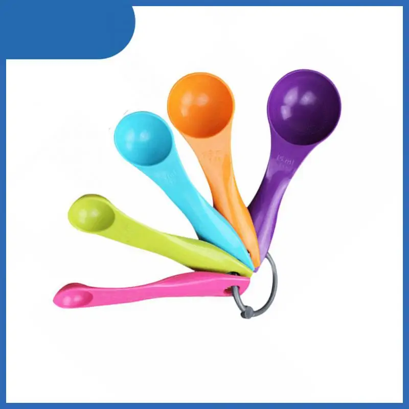 

5pcs/set ABS Plastic Measuring Spoons Colorful Measure Spoon Durable Sugar Cake Baking Spoon Kitchen Measuring Tool FreeShip