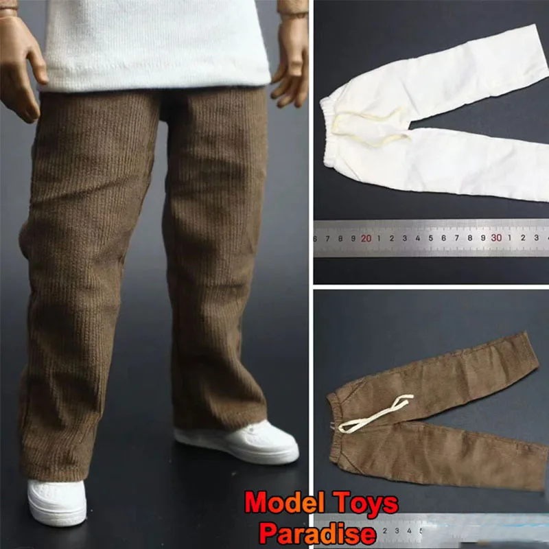 

2 Colors 1/6 Male Soldier Solid Color Sweatpants Casual Elasticity Sports Straight Leg Pants Fit 12inch Action Figure Body