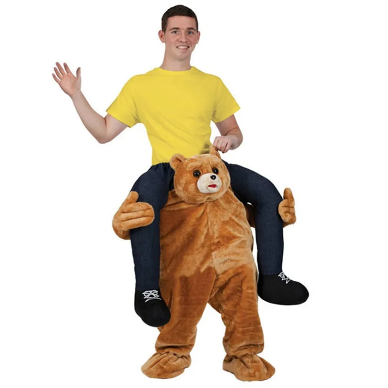 Брюки женские/мужские магические с изображением коричневого медведя костюмы для