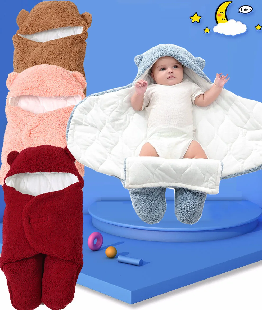 

Winter sleeping bag baby sleepingbag newborn Swaddling Stroller Wrap Toddler Blanket For Baby 0-9 Months Swaddle Wrap