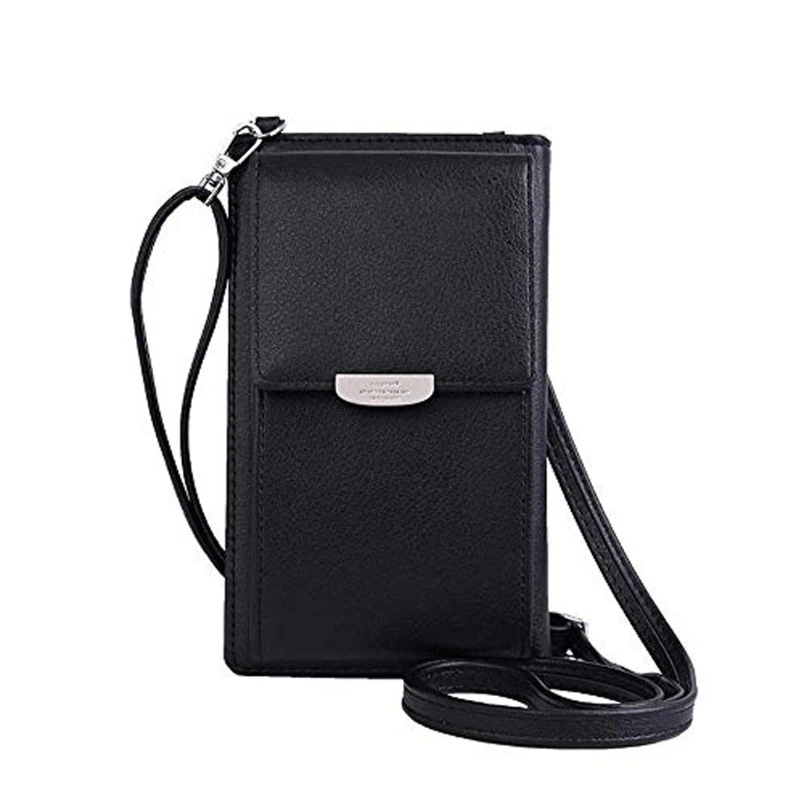 

Women PU Leather Credit Card Holder Small Cell Phone Crossbody Shoulder Bag Purse Wallet