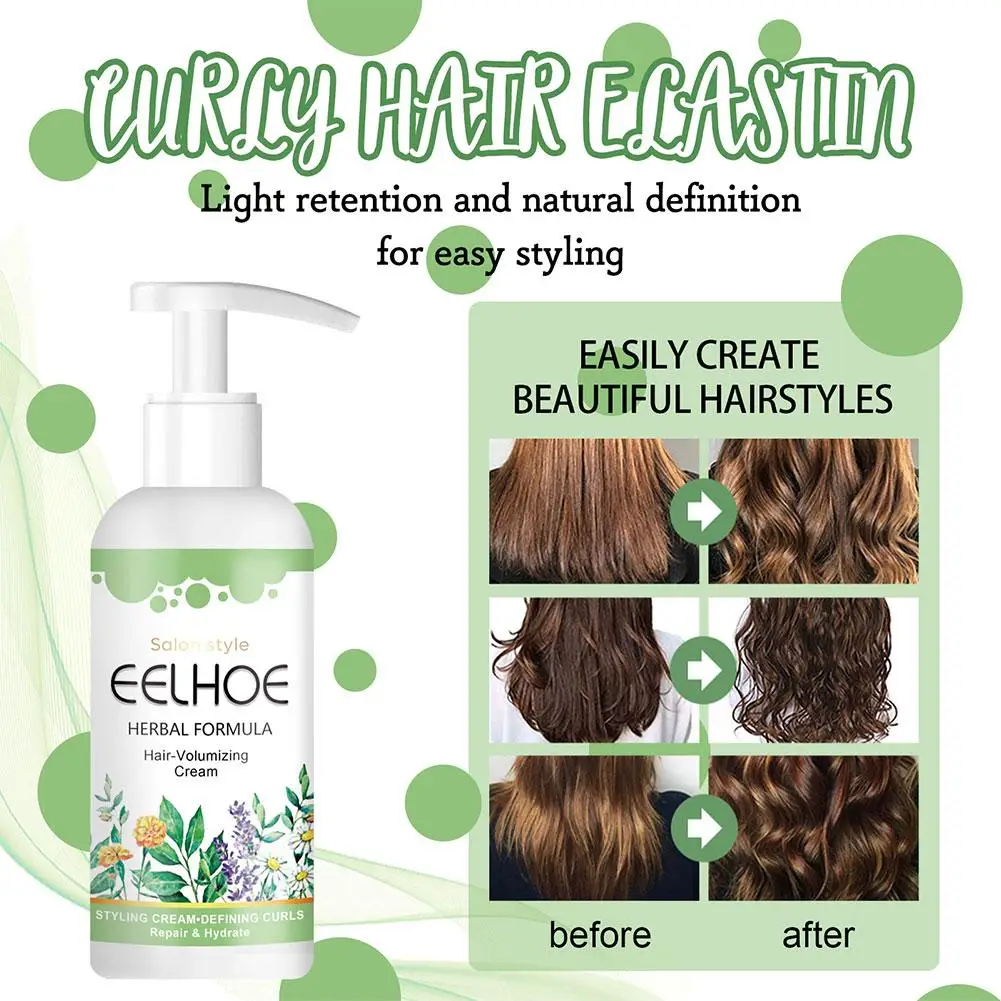 Крем для объема волос Bouncie'lock Boost Defining Cream Hair Day All Long Shiny Volumizing Curls Care Curly J5E8
