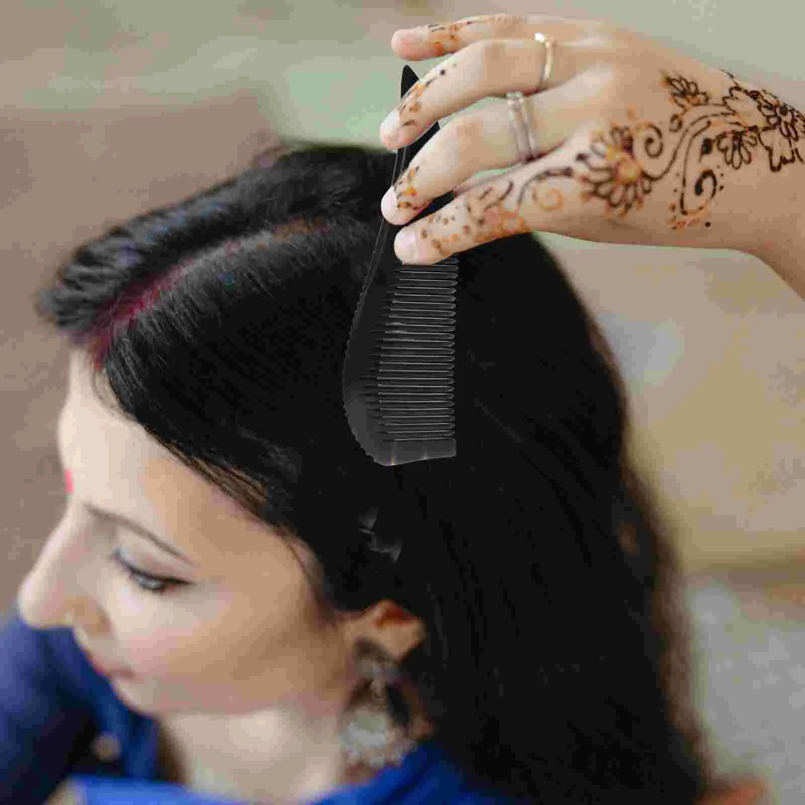 Расческа с рогом буйвола расческа тонкими зубьями бытовая антистатическая для