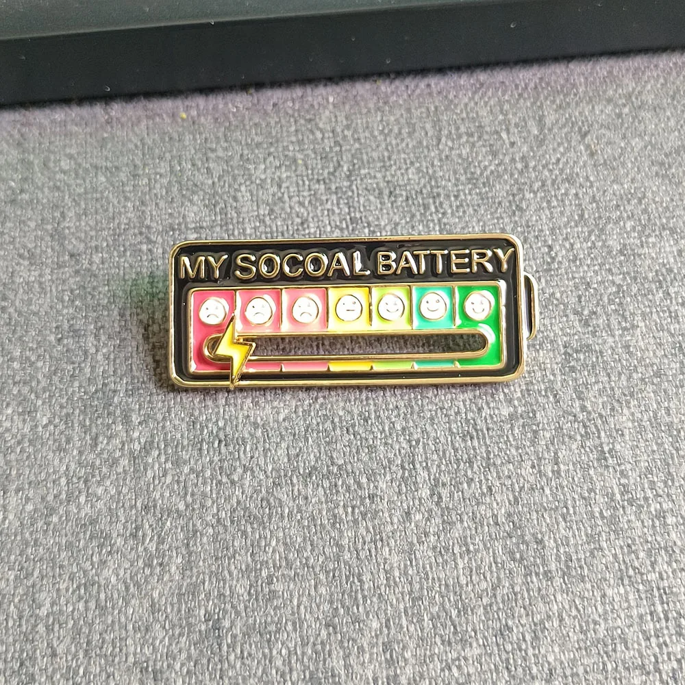 2023 New My Social Butterfly Brooch Pin Emotion Interactive Enamel Colorful Brooch Women Label Slide Pin Jewelry For Men