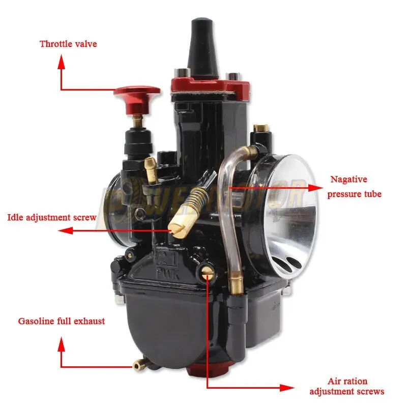 Плоский Карбюратор Для Мотоцикла Mikuni PWK 21-34 Мм Гидроабразивный Материал
