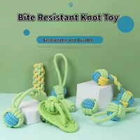 dog bite resistant knot toy clean teeth firm molar cotton rope washable pet chew toys for interactive toys pet accessories