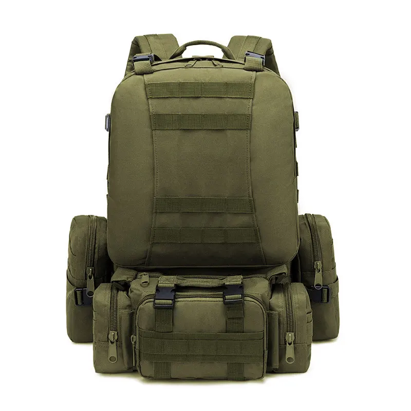 

50L Tactical Backpack,Men's Military Backpack,4 In 1Molle Sport Tactical Bag,Outdoor Hiking Climbing Army Backpack Camping Bags