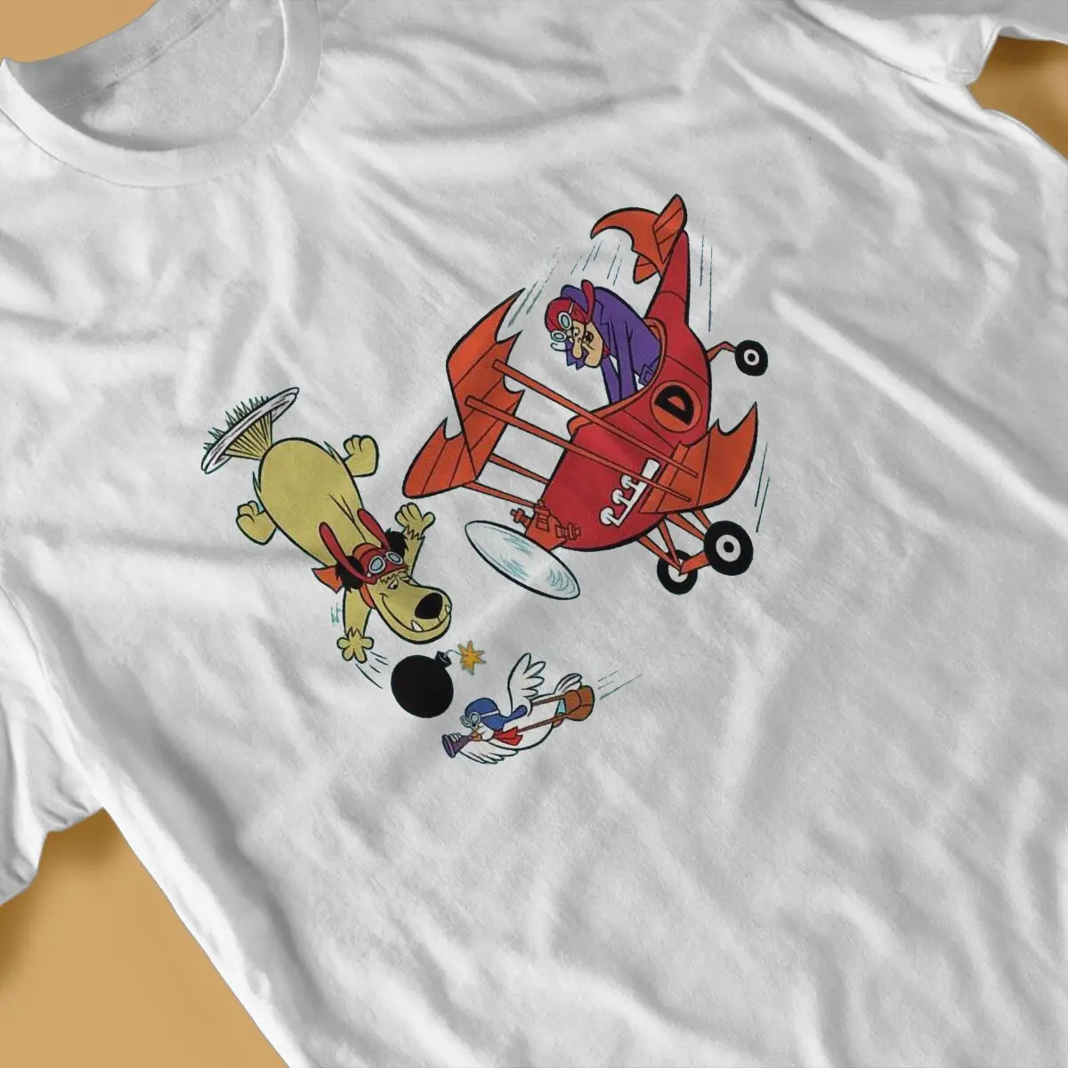 Футболка мужская в стиле ретро с рисунком простая футболка круглым вырезом