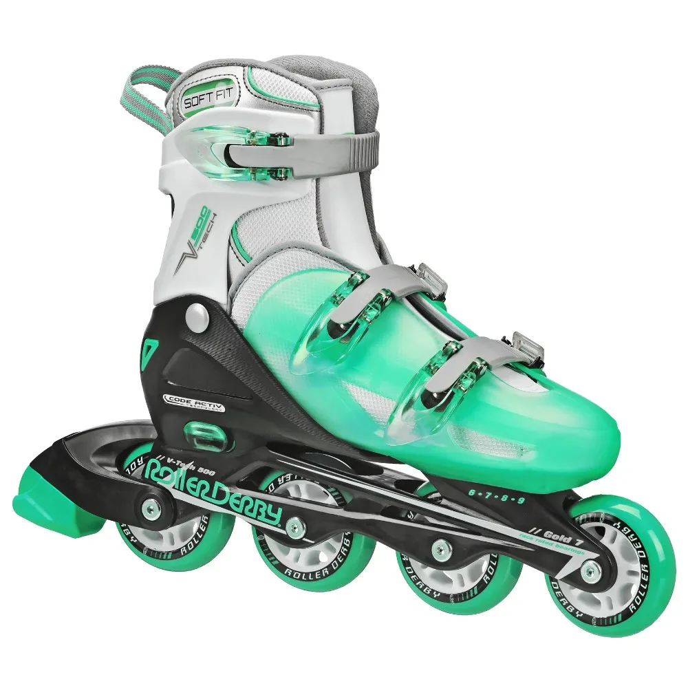 

Women's Inline Skate with Adjustable Sizing, Mint roller skates women