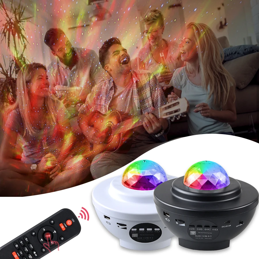 

LED Night Light Kids Christmas Gifts Party Lights USB Galaxy Star Projector Music Starry Sky Projector Bedroom Room Decoration