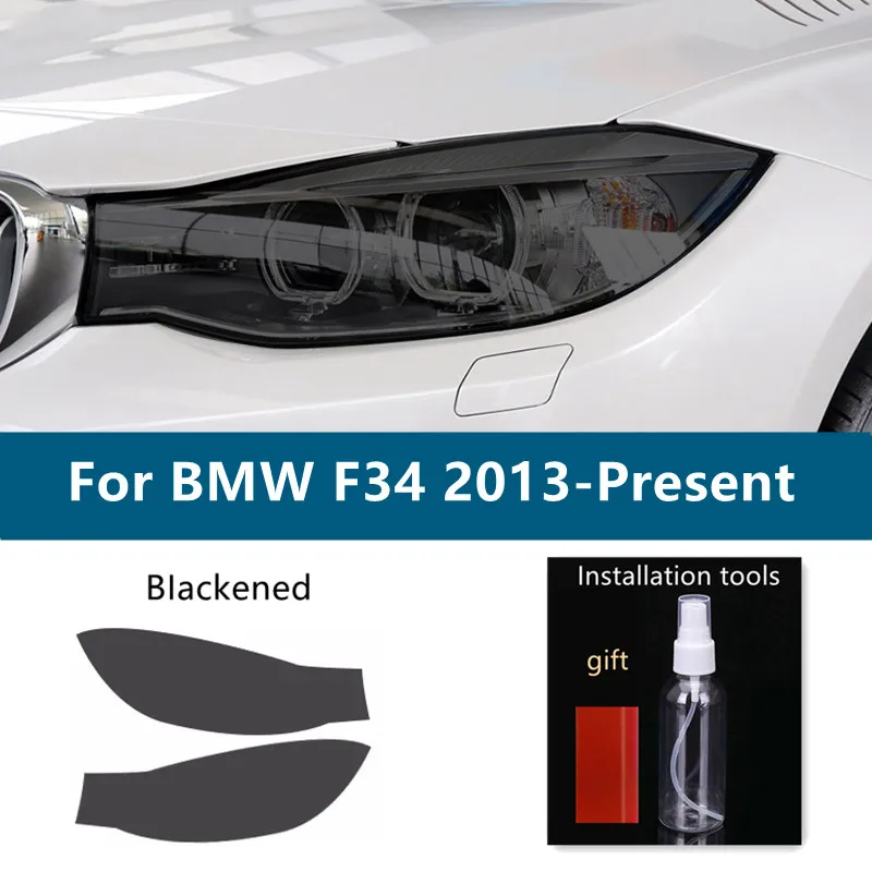 2P For BMW 3 Series GT F34 2013-On Car Headlight Tint Black Protective Film Protection Clear TPU Sticker Accessories 2P For BMW 3 Series GT F34 2013-On Car Headlight Tint Black Protective Film Protection Clear TPU Sticker Accessories