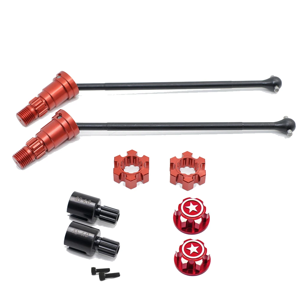 

Приводной вал CVD с дифференциальной чашей и шестигранными колесными гайками для XMAXX 6S 8S 1/5 RC Car, красный