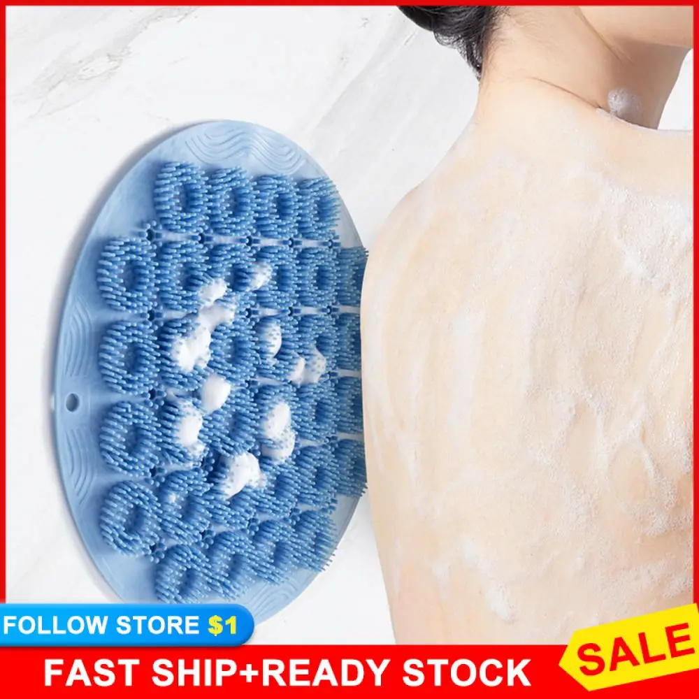 

Щетка для массажа стен, простой в использовании эргономичный дизайн, скребок для спины, аксессуары для ванны, силиконовая щетка, прочный силиконовый материал, надежный