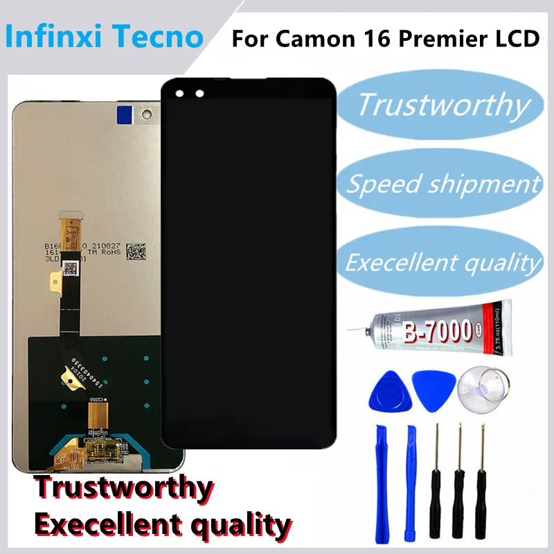 Протестировано для Tecno X687 zero 8 CE9 8i camon 16 премерный ЖК-экран стеклянная панель