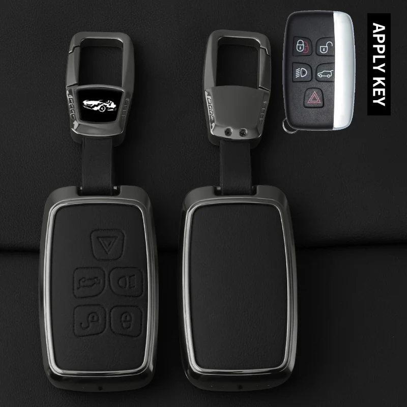 

Металлический Кожаный Чехол Для Ключей От машины-Breloks Для Land Rover Range Rover Sport Evoque Freelander Velar Discovery 4...