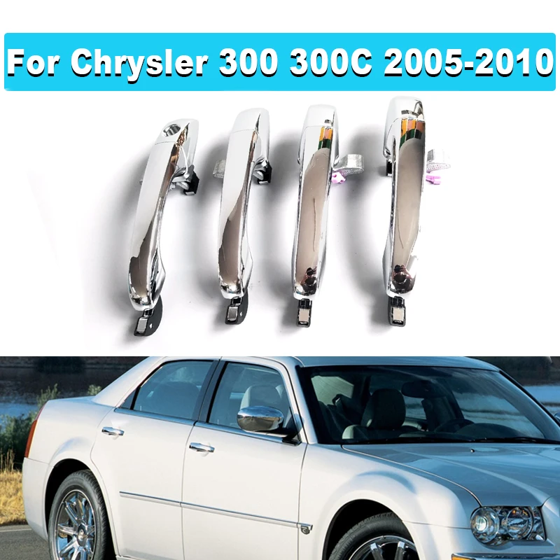

For Chrysler 300 300C 2005-2010 For Dodge Magnum 2005-2008 FL FR RL RR Car Chrome Outer Exterior Door Handle 5065800AG 4589009AG
