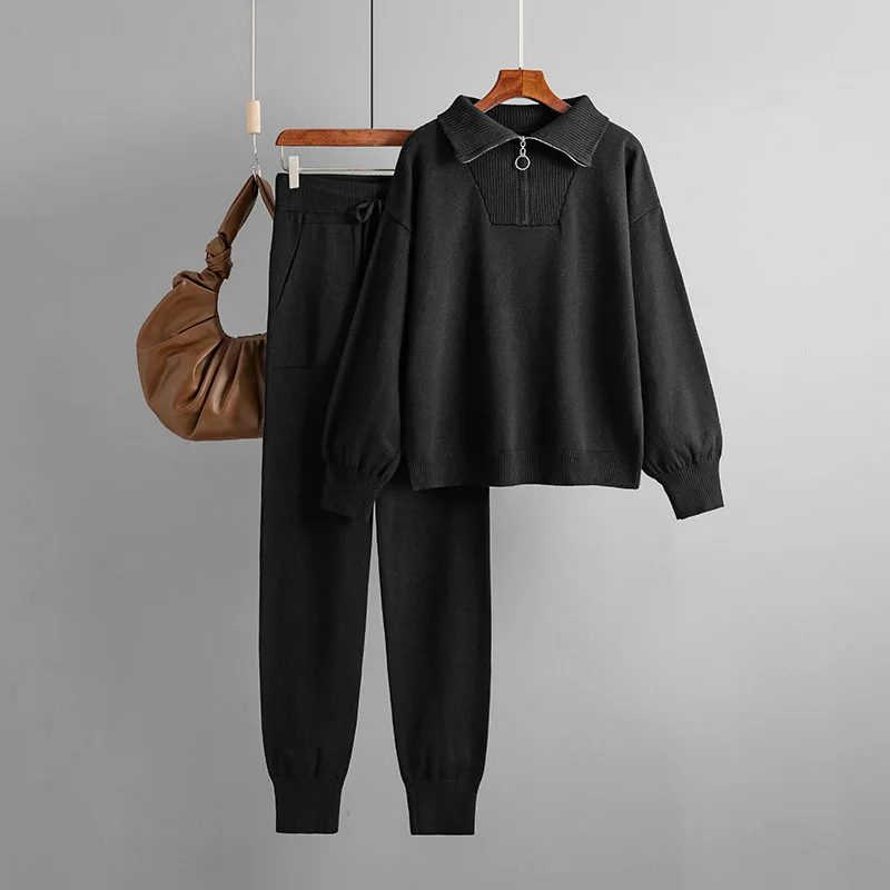 Новый стиль вязаный свитер костюмы женская повседневная одежда дизайнерские